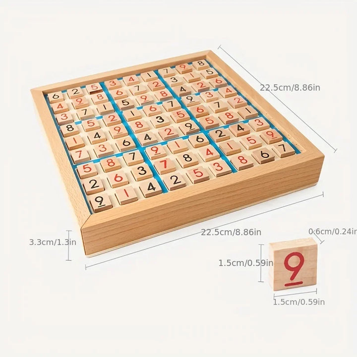 Rynx | Wood Sudoku Nine Grid Game Chess Sudoku Puzzle Game for Logical Thinking of Children, Puzzle Tablet Games with Questions