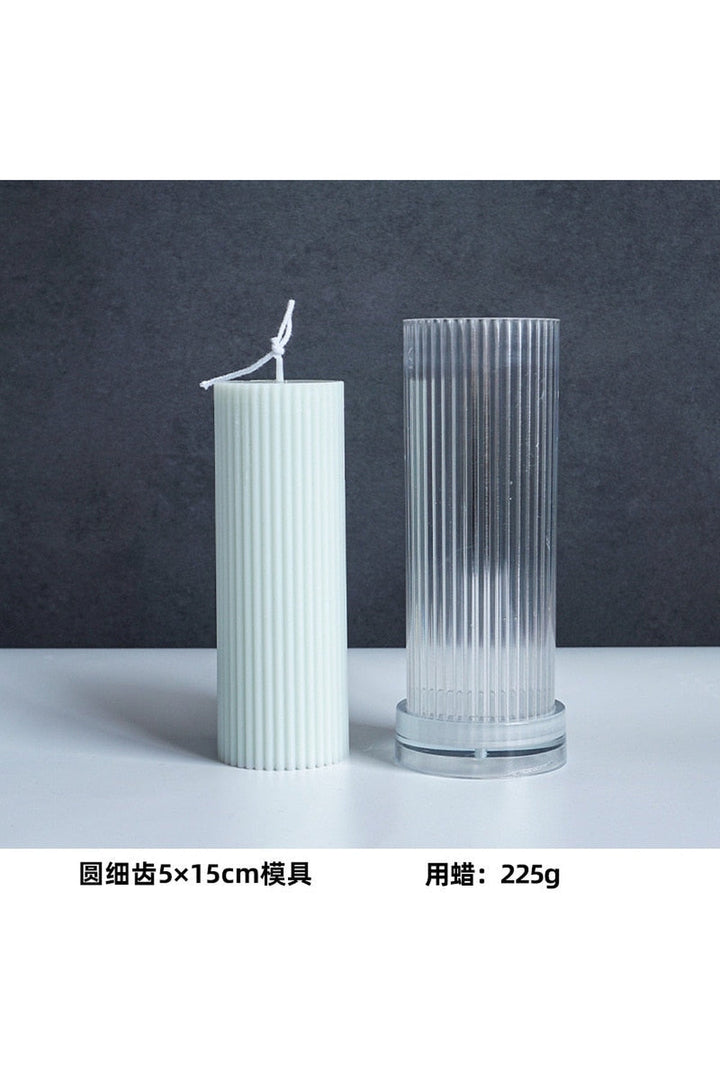 Lisslune | striped pillar candle shape