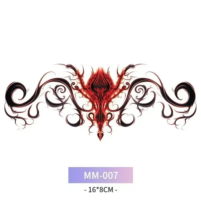 Rynx | 6-Piece Waterproof Tattoo Sticker Set Long-lasting Artificial Tattoo Girls 3D Artificial Sex Womb Tattoo for Women Temporary Abdomen섹스타투스티커 Product