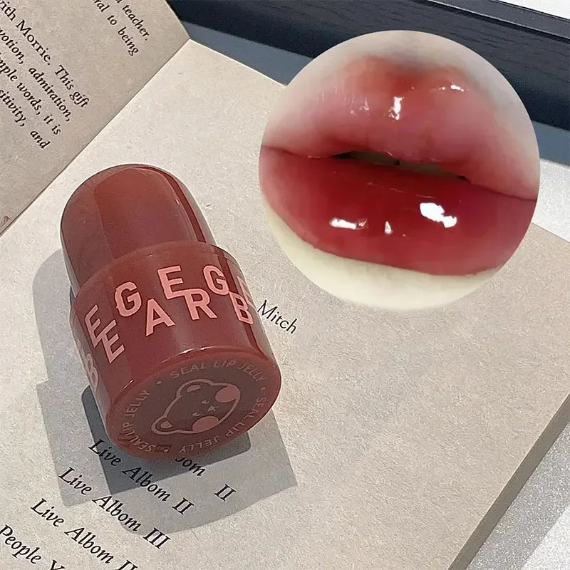 Rynx | Mirror Clear Lipstick Bear Seal Lip Balm Waterproof Moisturizing Long-lasting No Fading Lip Gloss Makeup for Women Korean Cosmetics
