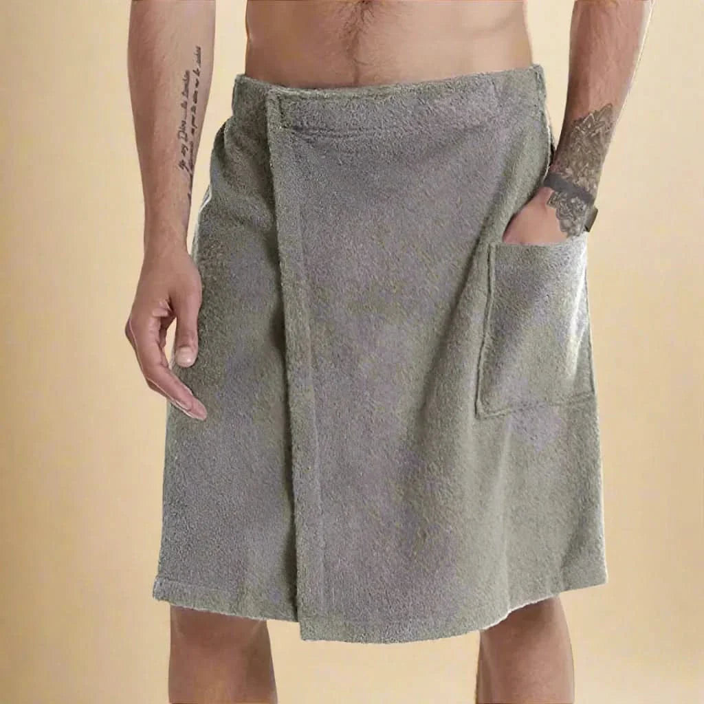 Lisslune | PORTABLE BATH TOWEL ROBE – Soft & versatile bath towel with pockets for sauna, beach & fitness