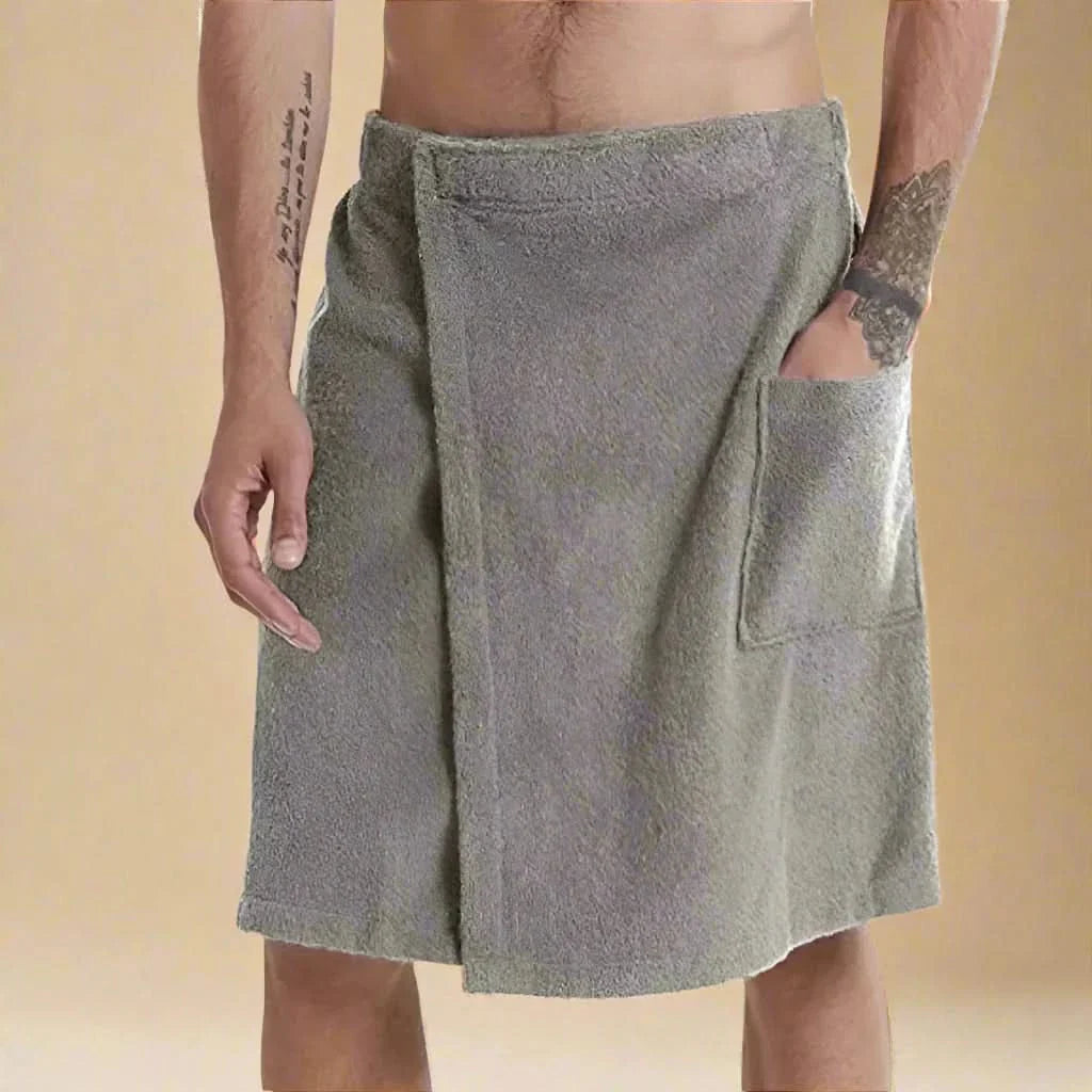 Lisslune | PORTABLE BATH TOWEL ROBE – Soft & versatile bath towel with pockets for sauna, beach & fitness