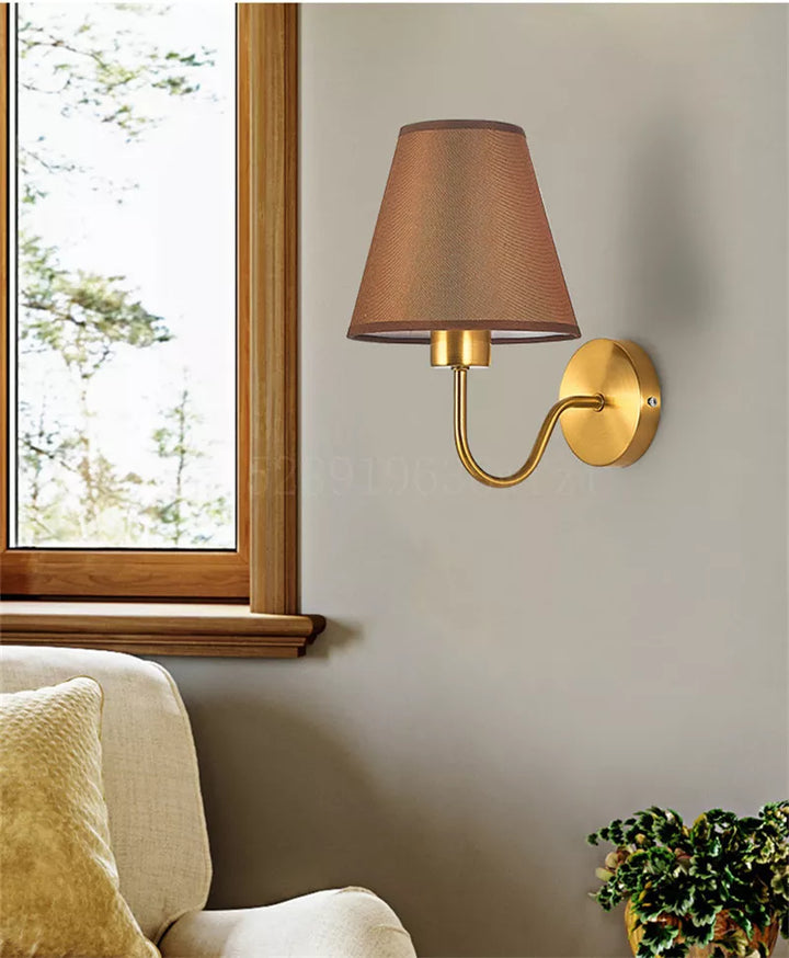 Lisslune | RusticGlow - Wandlamp van Stof in Amerikaanse Stijl