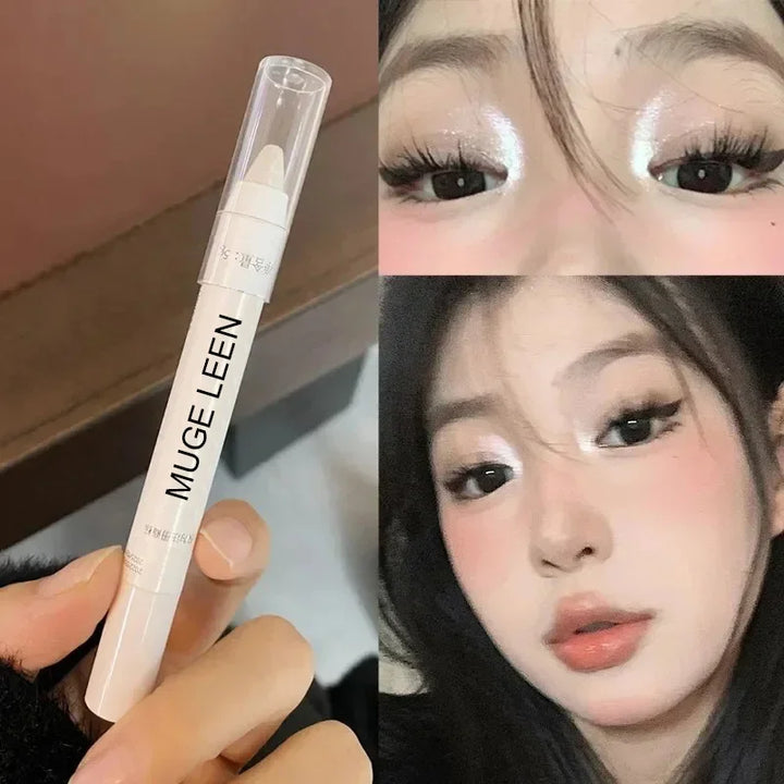 Rynx | Pearls Matte White Eyeliner Pencil Eye Head Brightening Flash Highlighter Eyeshadow Pencil Waterproof Lying Silk Caterpillar Pencil Cosmetics