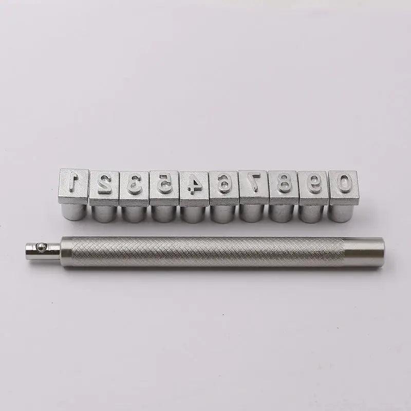 Lisslune | Adjustable Metal Stamp Set for Leathercraft: Alphabet and Number Impressions