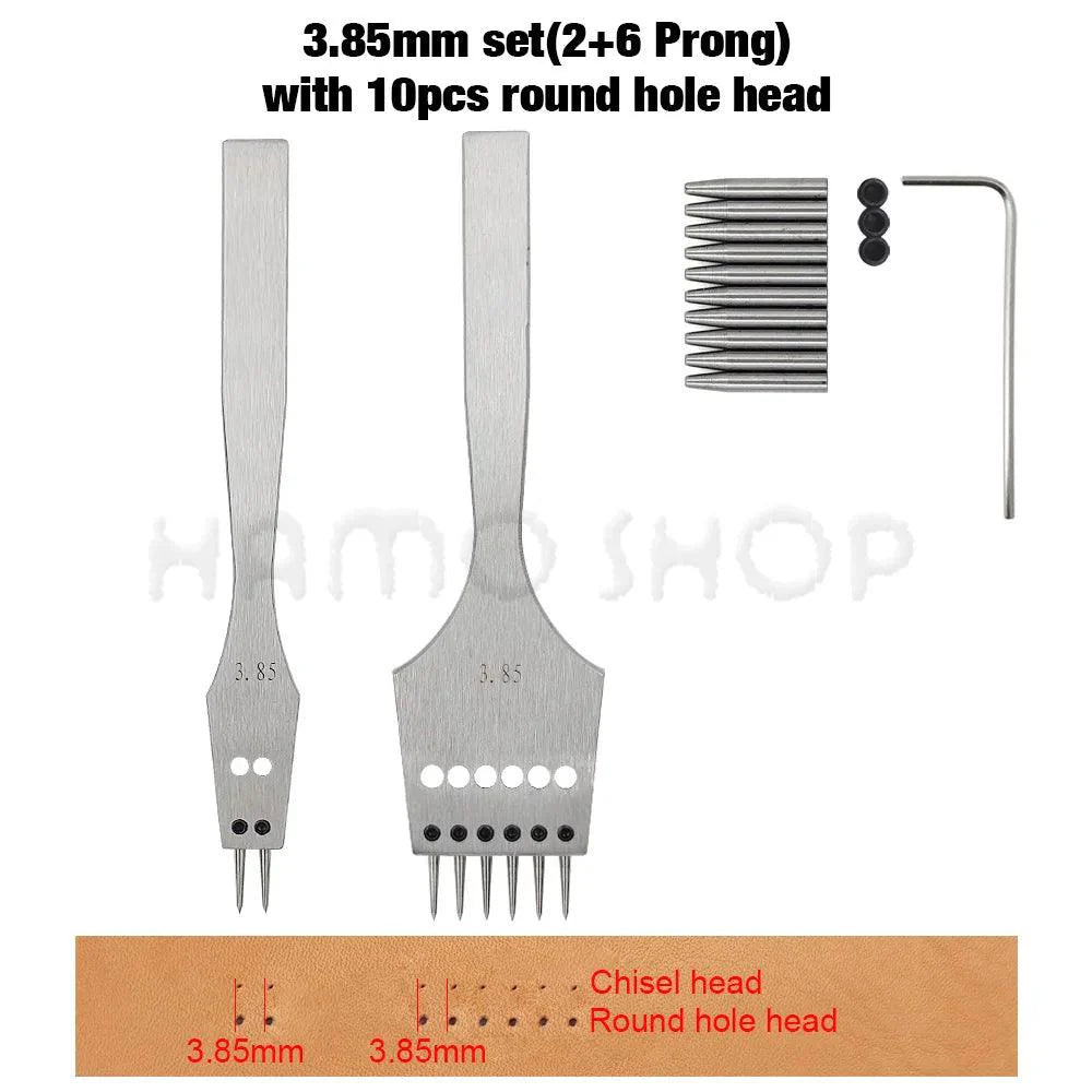 Lisslune | Premium Replaceable Round Chisel Tool Set for Leatherworking