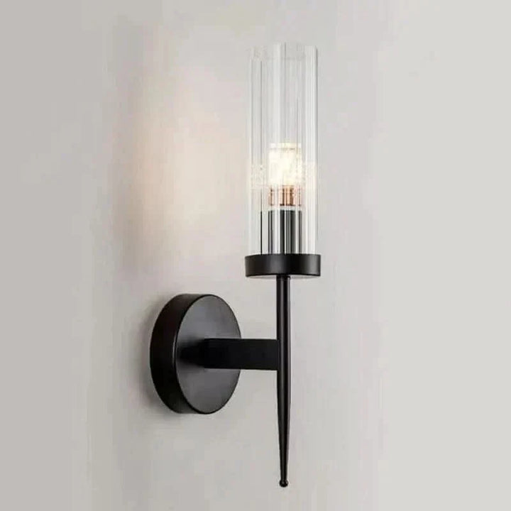 Lisslune | Stainless Steel Wall Lamp with Glass Shade