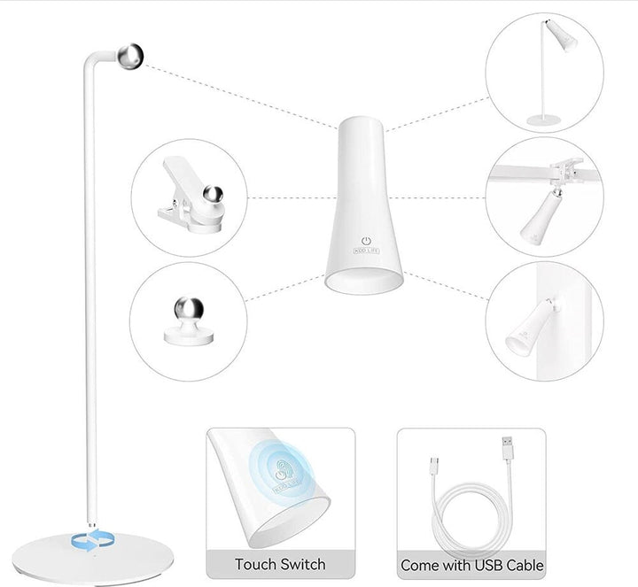 Lisslune | Shiny Orbit Rechargeable Rotating Desk Lamp