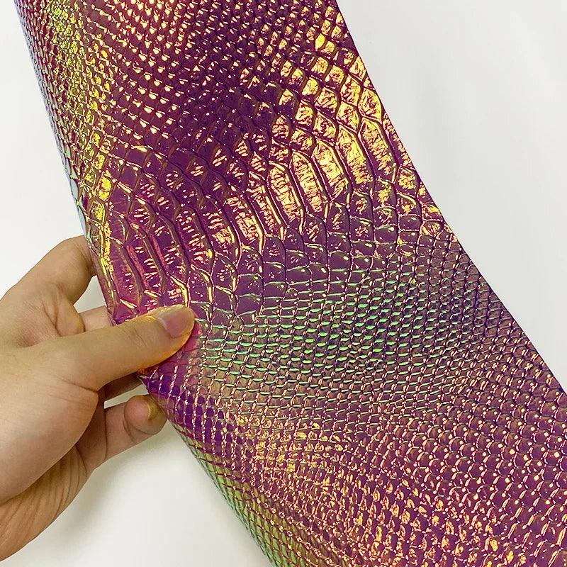 Lisslune | Iridescent Dragon Scale Leather for enchanting DIY creations
