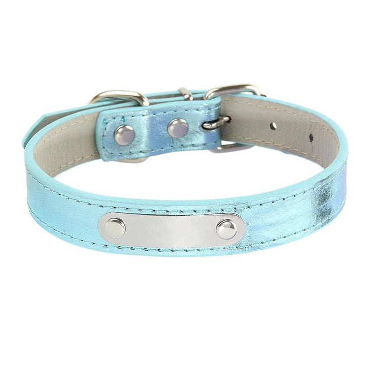 Lisslune | Glamorous Personalized Engraved Leather Dog Collar with Sparkling Accents