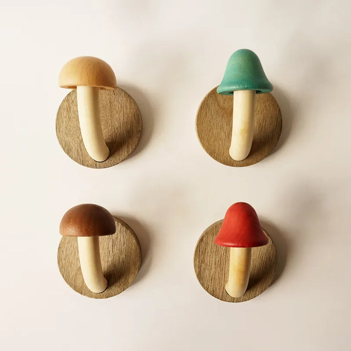 Lisslune | Mystic Mushroom Wooden Wall Clothes Hanger
