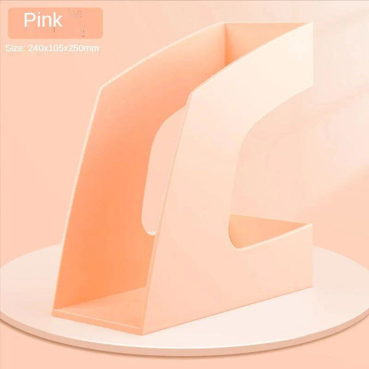 Lisslune | Slim Plastic Desktop Book Organizer - Versatile Document and Magazine Storage Solution for School and Office