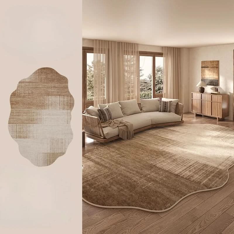 Lisslune | Irregular Plush Washable Rug for Bedroom and Living Room