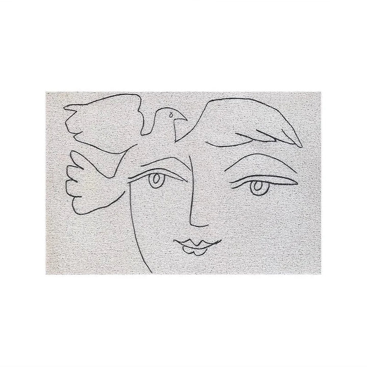 Rynx | Nordic PVC Matisse Painting Doormat Cuttable Portrait House Entrance Welcome Mat Carpet Floor Mat Outdoor Home Room Decoration
