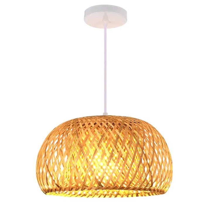 Lisslune | Luxora Handwoven Bamboo Pendant Light - Eco-friendly Ceiling Lamp