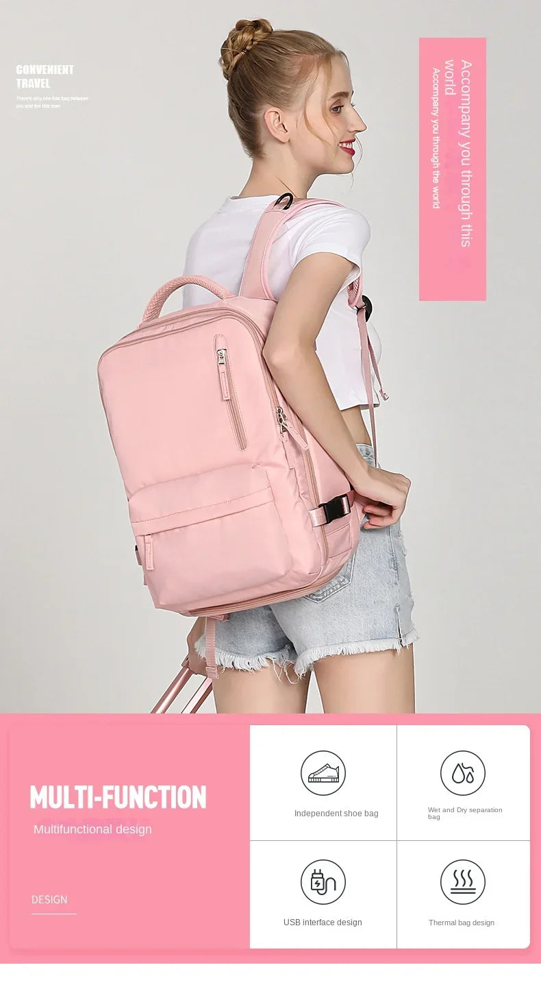 Lisslune | Travel Carry-On Backpack with Shoe Compartment