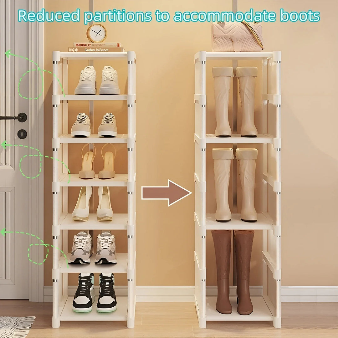 Lisslune | Space-Saving Metal Frame Shoe Rack with 6/8 Layers – Liora