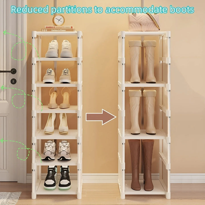 Lisslune | Space-Saving Metal Frame Shoe Rack with 6/8 Layers – Liora