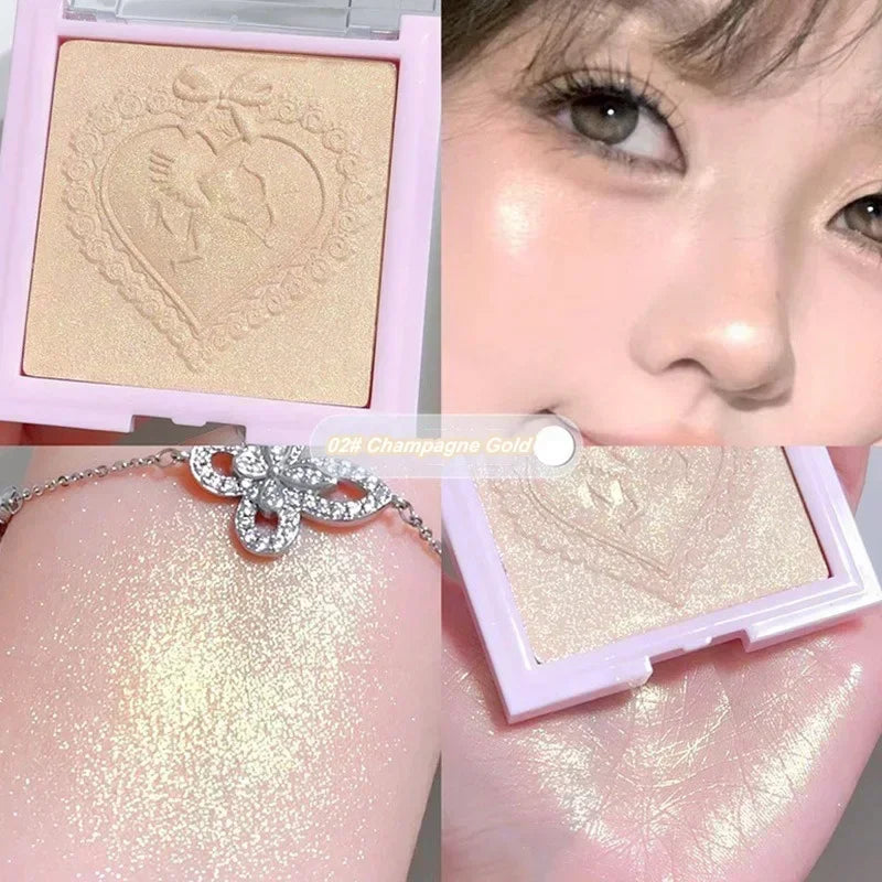 Rynx | Fairy Pink Highlighter Fine Flash Party Supernatural White Contour Highlight Palette Monochrome Highlights Powder Cosmetics