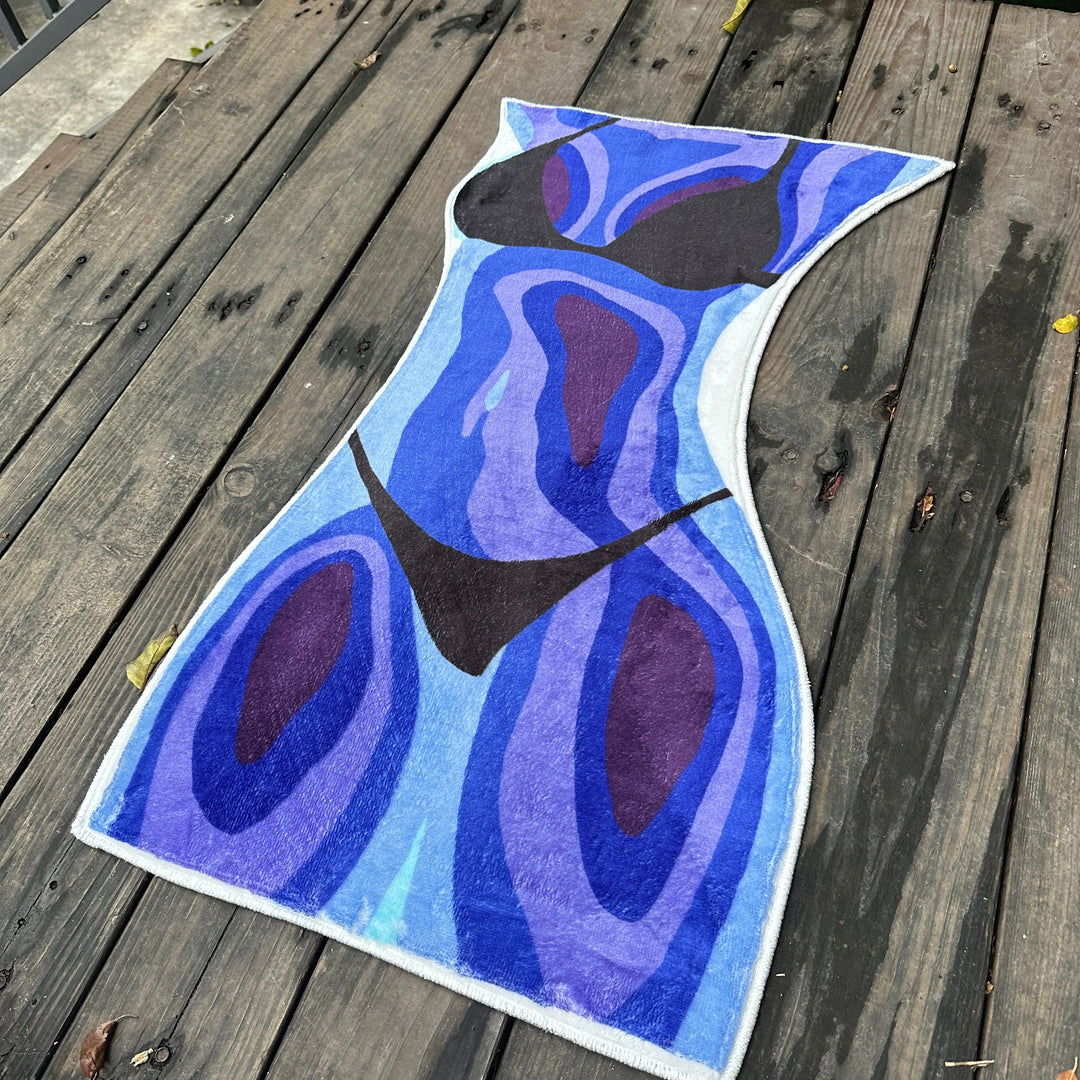 Rynx | Sexy Flowing Colored Rug Digital Printing Technology Simple Housewarming Gift Handmade Non-Slip Decorative Rug