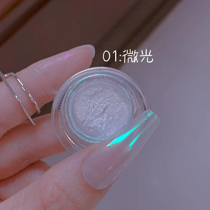 Rynx | 1 Glass Chameleon Nail Flakes Irregular Aluminum Foil UV Gel Polish Nail Sequins Paillettes Manicure Art Decoration Glitter Powder