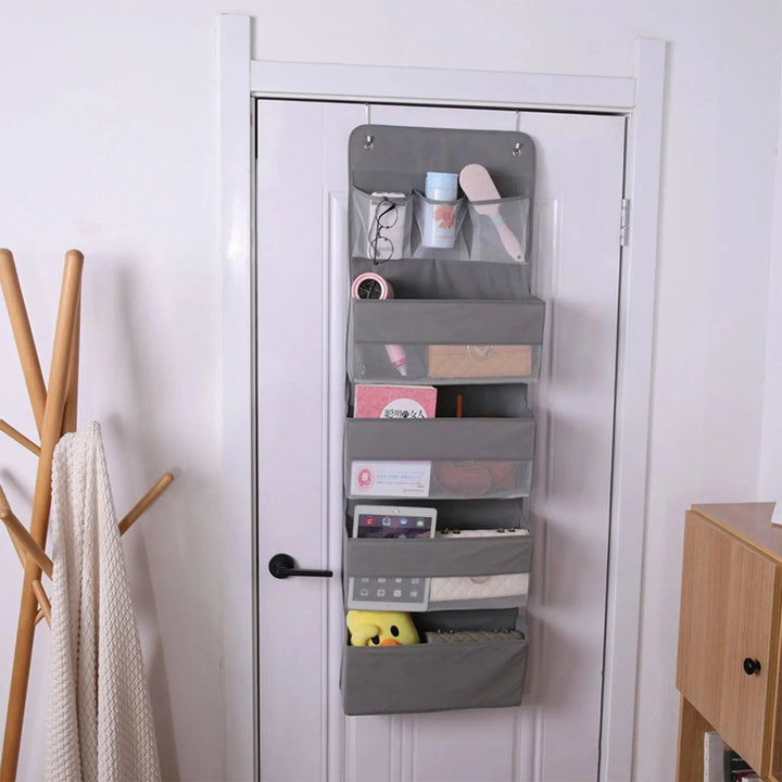 Lisslune | Gray 5-tier hanging shoe and accessory organizer