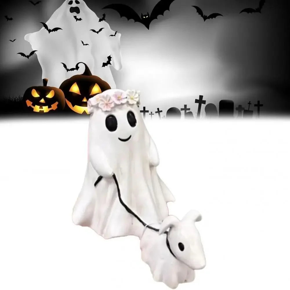 Rynx | Halloween Decor Ghost Dog Statue Interesting Resin Ornaments Creative Home Decor Gift