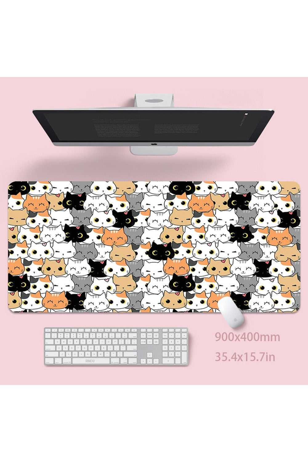 Lisslune | Cat large desk mat