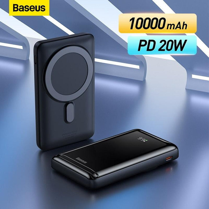 Lisslune | Mag-Safe 20W Magnetic Power Bank with 10000mAh Capacity and Adjustable Stand for Fast Charging
