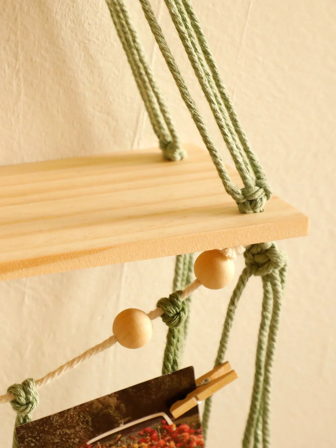 Lisslune | Macrame Leaf Hanging Shelf