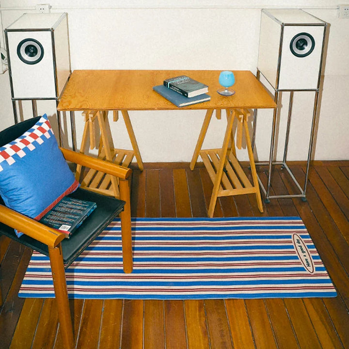 Rynx | Long stripe bedroom rug geometric bedside mat soft living room wallpaper floor corridor mat doormat aesthetic home decor