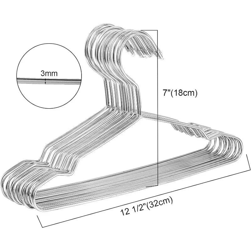 Lisslune | 50-pack durable stainless steel hangers for organizing the children's wardrobe