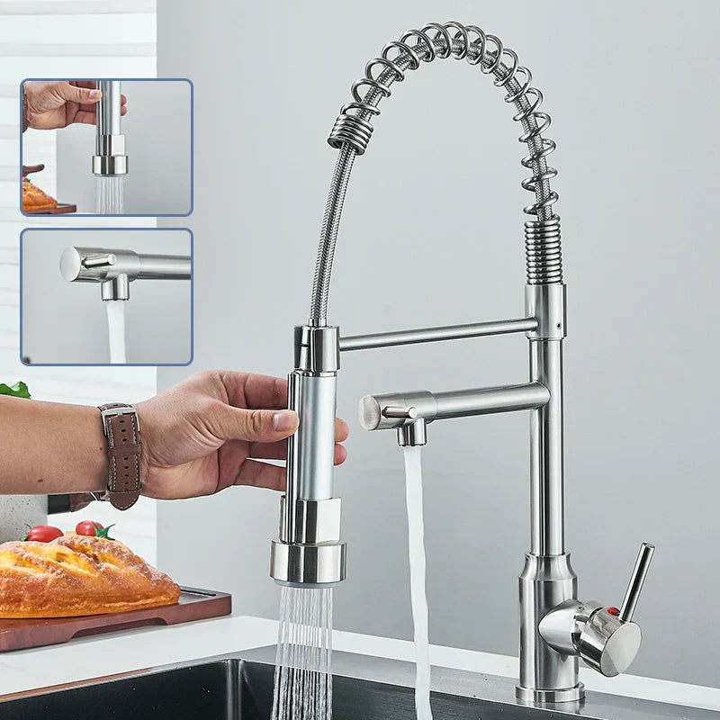 Lisslune | NickelPivot - 360° Rotating Kitchen Tap