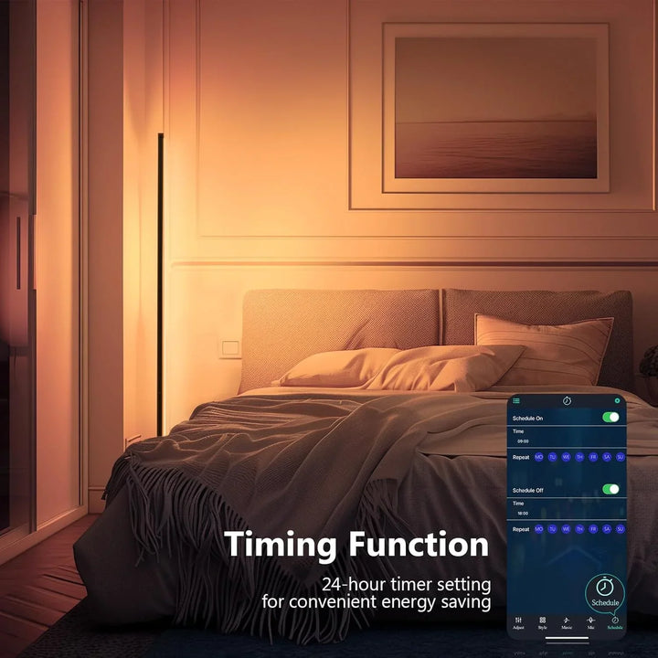Lisslune | Smart RGB Floor Lamp - 16 Million Color Changing Mood Light