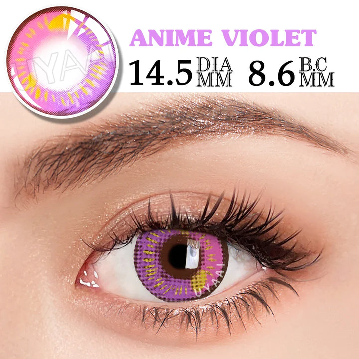Rynx | Halloween Cosplay Colored Contact Lenses for the Eyes Anime Purple Lenses y2k Eye Lenses Anime Accessories for Hoshino