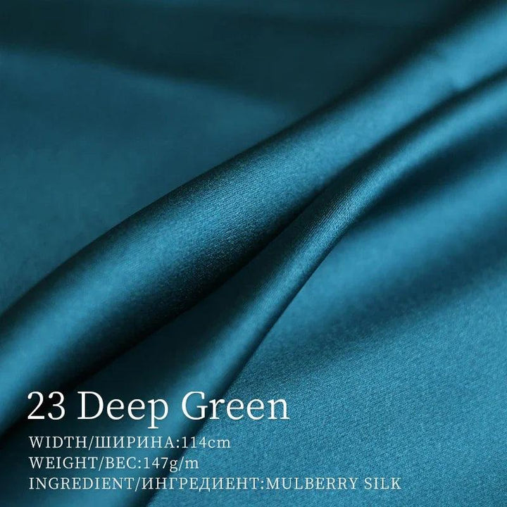 Lisslune | Opulent Red Raspberry 30 Momme Heavy Satin Silk Fabric for Refined Dress Couture and Couture Creations