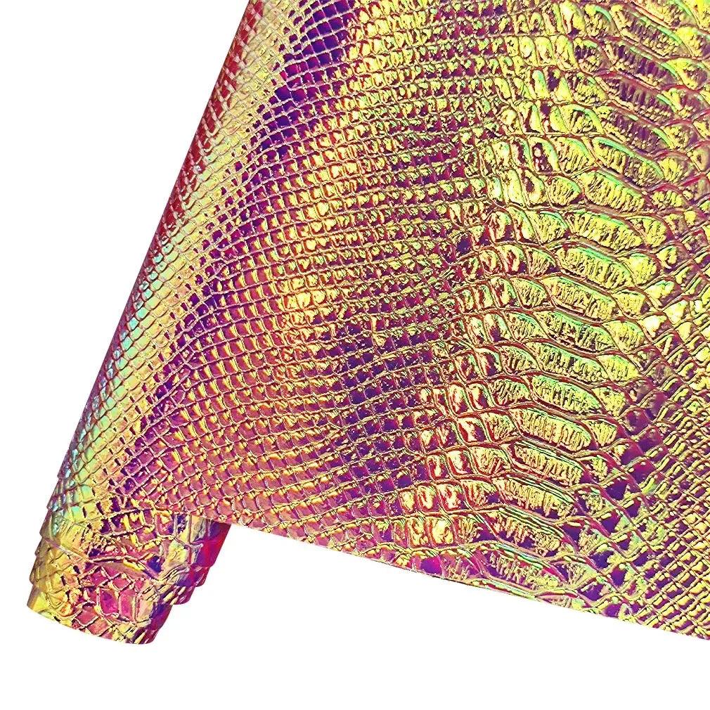 Lisslune | Captivating iridescent snake leather synthetic leather roll - The ultimate crafting essential
