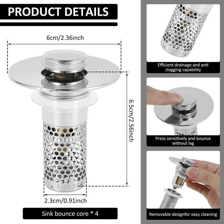 Lisslune | Sink Drain Anti-Odor Hair Catcher Filter