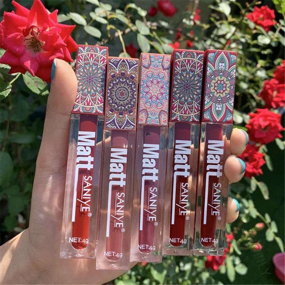 Rynx | Nudes Lip Gloss Waterproof Liquid Matte Lipstick Long-lasting 4g Quick-drying Red Lip Gloss Cosmetics Sexy Matte Velvet Lipstick