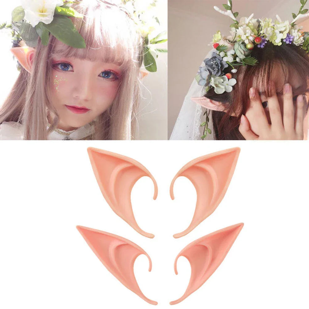 Rynx | Halloween Cosplay Latex Fairy Angel Elf Ears Masquerade Party Costumes Halloween Party Decoration Accessories Photo Props Children's Gift