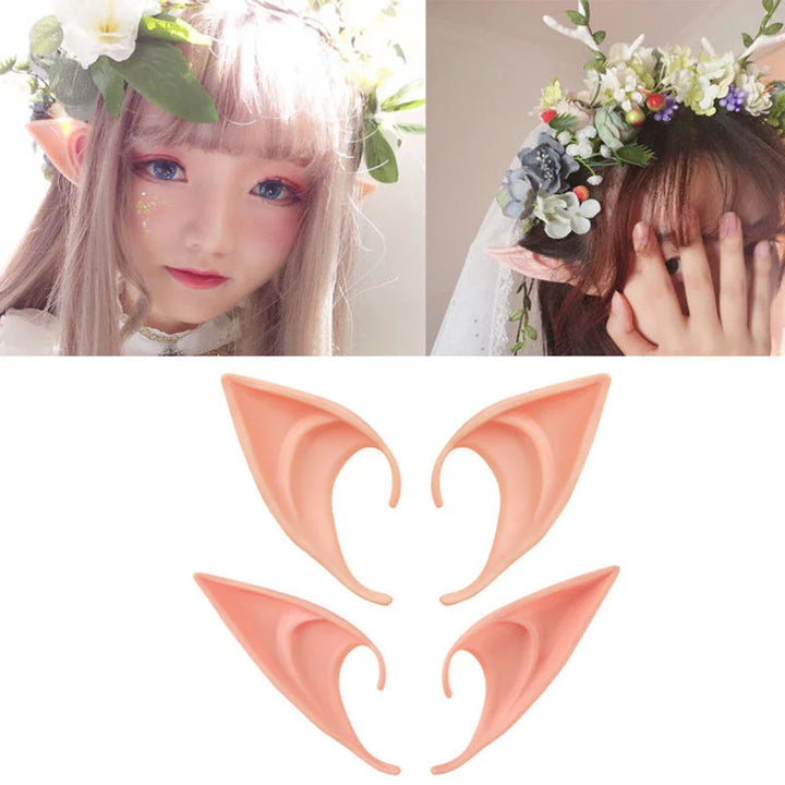 Rynx | Halloween Cosplay Latex Fairy Angel Elf Ears Masquerade Party Costumes Halloween Party Decoration Accessories Photo Props Children's Gift
