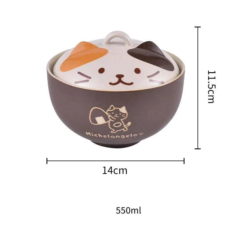 Lisslune | Playful Japanese Cat Ceramic Bowl Collection - Elevate Your Food with Quirky Enjoyment