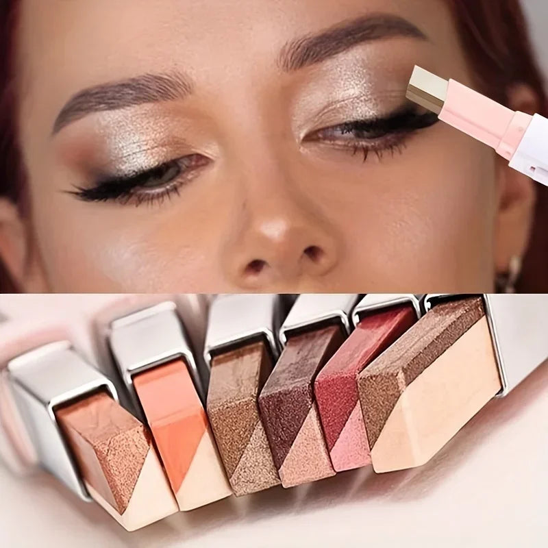 Rynx | 2 In 1 Pearl Highlighter Eyeshadow Stick Makeup Waterproof Long-lasting Glitter Eyeshadow Eyeliner Stick Eye Makeup Cosmetics