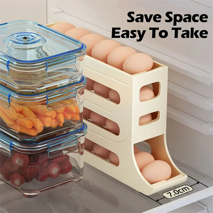Lisslune | Eggs Dispenser Fridge Organizer Rack