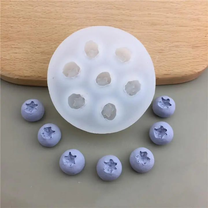 Rynx | 3D Blueberry Raspberry Candle Mold Simulation Fruit Fondant Silicone Mold DIY Chocolate Cookie Baking Mold Cake Decoration Tool
