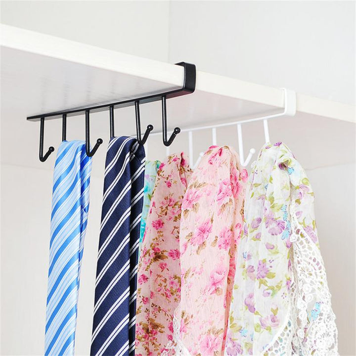 Lisslune | Multifunctional Cabinet 6 Hooks Kitchen Organizer