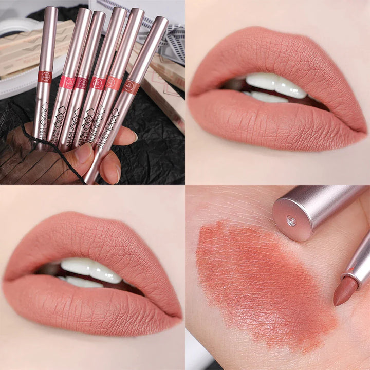Rynx | Matte Smooth Waterproof Lipstick Velvet Nude Lipstick Pen Sexy Reddish Brown Pigments Makeup Long-lasting Lip Color Cosmetics