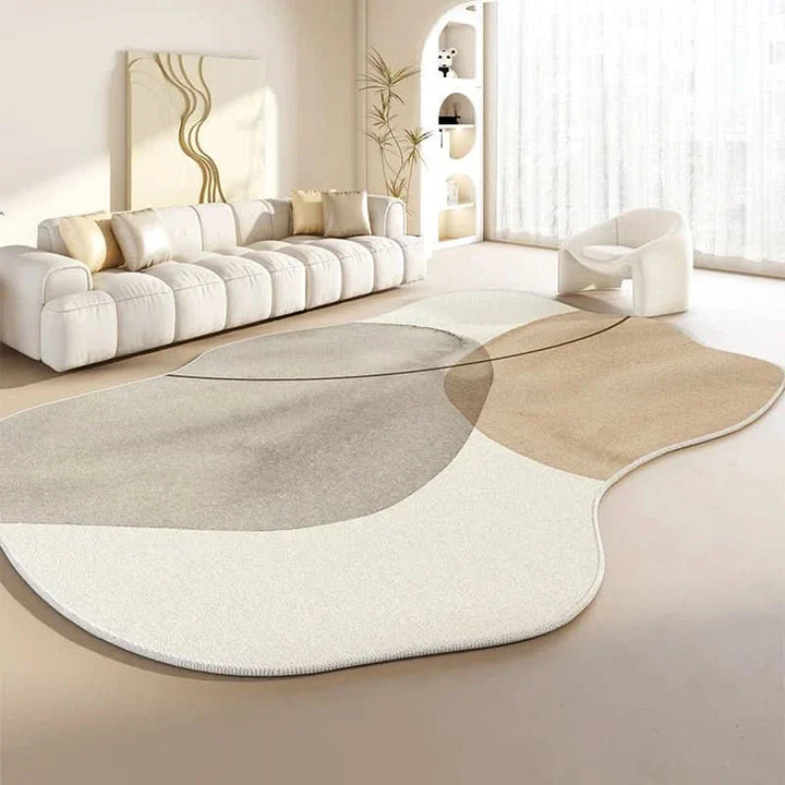 Lisslune | Japanese Style Irregular Plush Rug with Non-Slip Backing