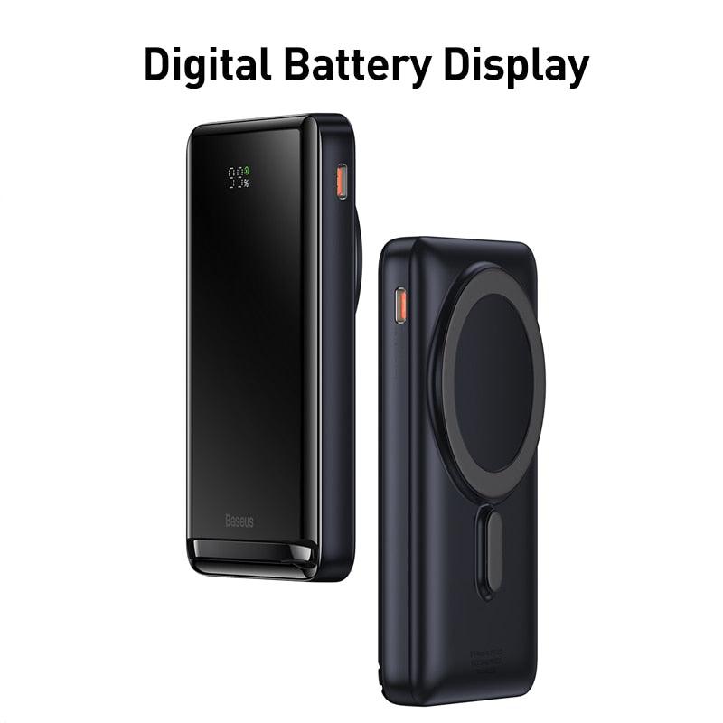Lisslune | Mag-Safe 20W Magnetic Power Bank with 10000mAh Capacity and Adjustable Stand for Fast Charging