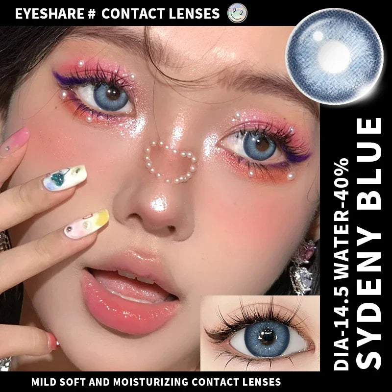 Rynx | Naturally colored contact lenses for the eyes 1 pair brown pupil contact lenses Fashion blue lenses annually cosmetic gray contact lenses